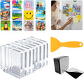 25 DIY Fridge Magnet Kit,Thickened 2" Square Clear Acrylic with Adhesive