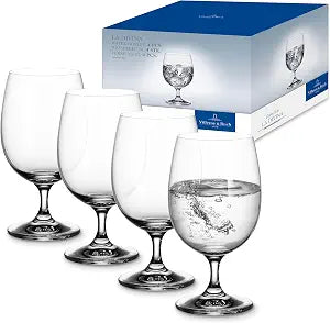 Villeroy & Boch La Divina Collection Water Goblet, Set of 4, Crystal Glass, 11 oz Capacity, Clear