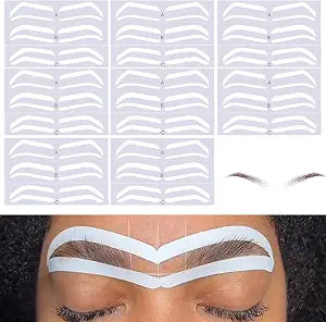 24 Pairs Eye Brow Stencils for Women, Eyebrow Stencil Stickers Disposable, Eyebrow Stencils for Shaping 3 Shapes, Airbrush Eye brow Sticker Stencil for Tinting Makeup