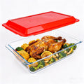 5.7qt Extra Large And Deep Glass Baking Dish With Lid - 9x13 Rectangular Tempered Glass Baking Dishs For Ovenï¼ŒMicrowave And Dishwasher Safe,Clear Glass Food Container
