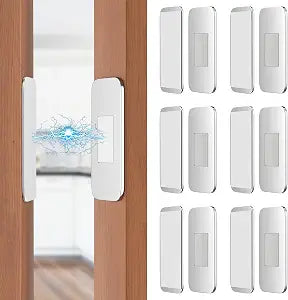 Jiayi 6 Pack Ultra Thin No Drill Magnetic Cabinet Door Catch, Adhesive Stainless Steel Drawer Door Cabinet Magnets to Stay Closed, Cabinets Latches for Kitchen, Bathroom, Closet, RV Doors Closure