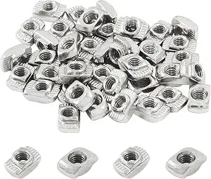 100Pcs M4 2020 Series T Nuts Carbon Steel