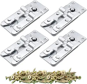 DEEPDREAM 4 Pack Sectional Couch Connectors Metal Couch Clips Sofa Connector Interlocking Furniture Connector with 40 Screws