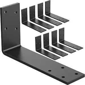 (8PCS)L Shelf Bracket,L 6"xH 3"xW 1.5,for Shelves Support/Wood Furniture