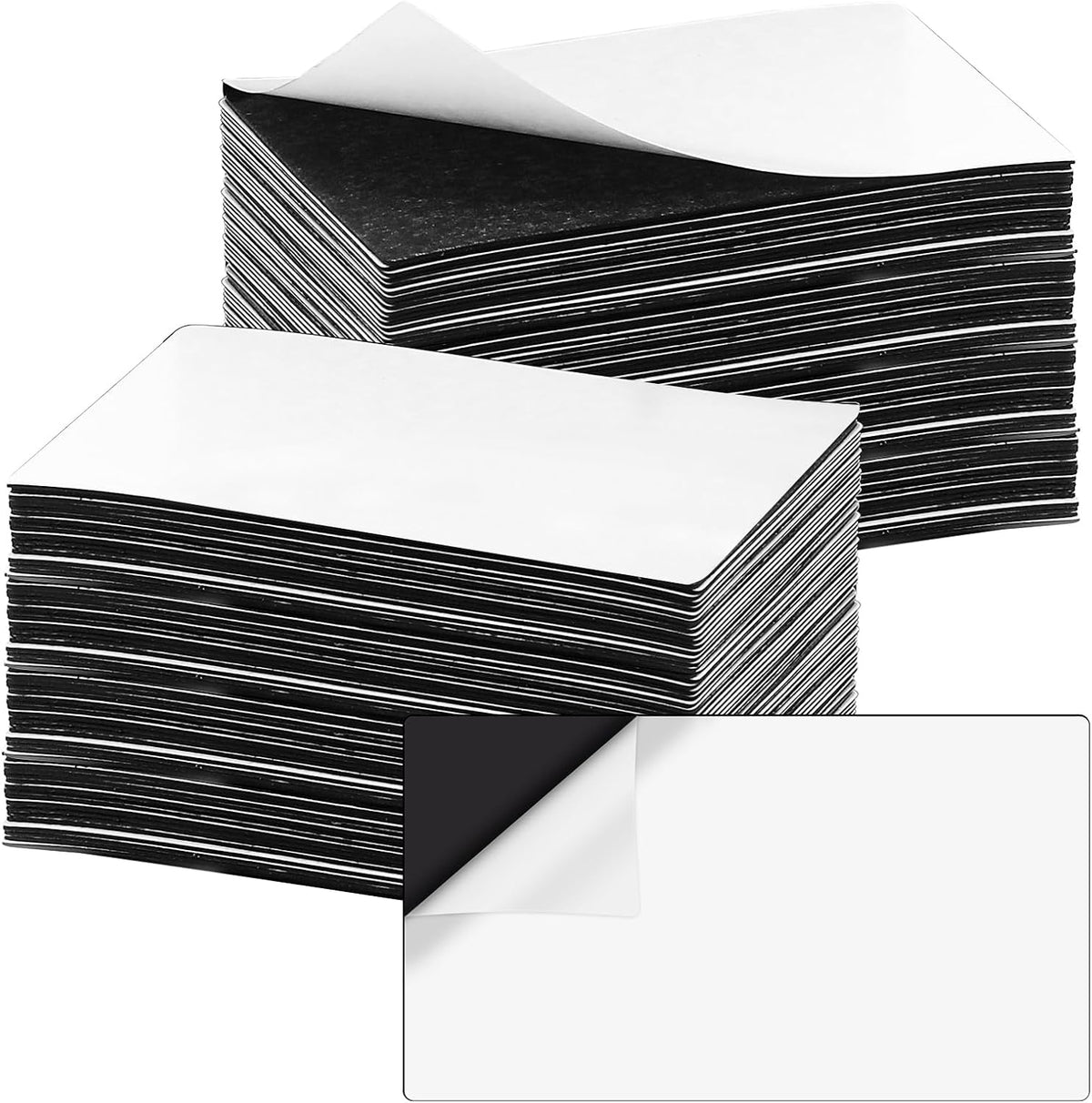 100 Pack Business Card Magnet Peel and Stick Adhesive Customizable Magnetic Business Cards for Fridge and Metal Items 2X3.5 inch