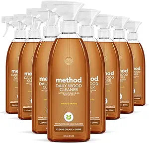method Daily Wood Cleaner, Almond, 28 fl oz, 8 Pack