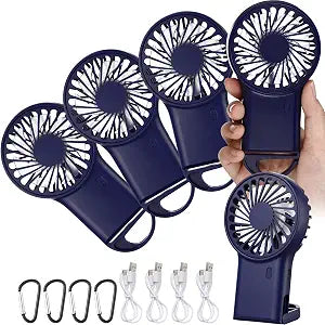 VIHOSE Portable Mni Fan, Dark Blue, 4 Pcs
