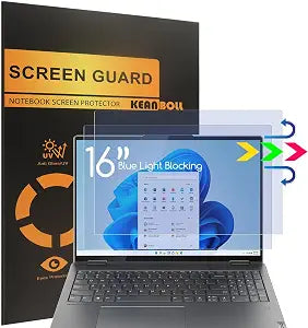 2 Pack 16 inch Screen Protector for Lenovo Yoga 7i 16, Anti Blue Light Screen Protector for Lenovo Yoga 7i 16 2-in-1 Laptop, Blocking Blue Light and Anti Glare Shield-(Covering only the display area)