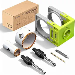 KATA Door Lock Installation Kit, Bi-Metal Hole Saw & Adjustable Door Jig