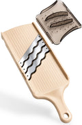 Arnest Japanese mandoline slicer Cabbage Shredder, 3-Blade Triple Wave Ultra-Thin Shredder for Tonkatsu-Style Slaw, Stainless Steel Wave Blades, Safety Holder, Easy-Rinse Clean, Made in Japan