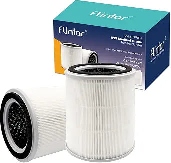 TPAP001 H13 Replacement Filter, Compatible with TOPPIN TPAP001 Air Purifier Comfy Air C2, 3-in-1 H13 Grade Filter Set, Part # TPFF001, 2-Pack
