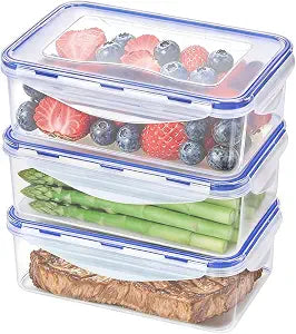 KIGI Food Storage Containers, Medium, Set of 3 (4.8 Cup)
