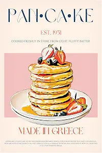 Trademark Fine Art Canvas Wall Art - Nazma Khokhar 'Pancake' Wall Art for Living Room, Bedroom, or Office Dcor 12 x 19 Inches