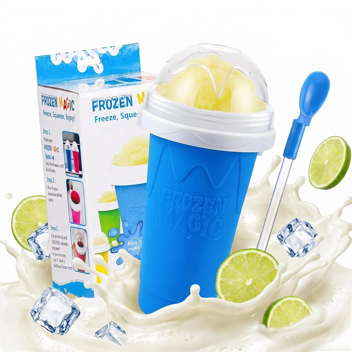 Slushie Maker Cup, Quick Freeze Slushy Squeeze Cup