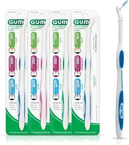 GUM Proxabrush Permanent Handle Refills, 4 Pack