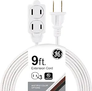 GE 3-Outlet Extension Cord with Multiple Outlets 9 Ft Extension Cord
