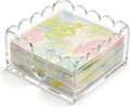 Clear Scalloped Acrylic Napkin Holder for 5x5 Cocktail Napkins