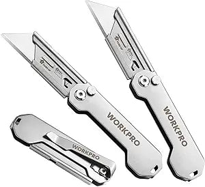 WORKPRO 3-Pack Folding Utility Knife