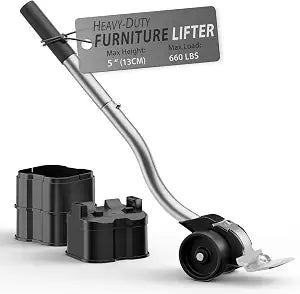 Lengthening Furniture Lifter Tool with Height-Adjustable Base  Ideal for Heavy Furniture Movers Sliders and Wheels Lifts Furniture Easily Without Effort up to 660 lbs (Innovative Lifter - M Sliver)