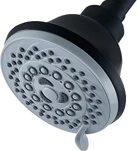 High Pressure Shower Head - 5 Spray Modes Powerful Pressure Boosting Showerhead For Bathroom - Perfect Universal Replacement for Rain Shower Heads(Matte Black)