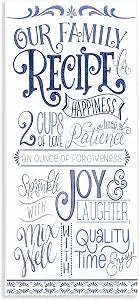 Our Family Recipe Letter Print, 7 x 17 Inch Mounted Print on Wall Plaque