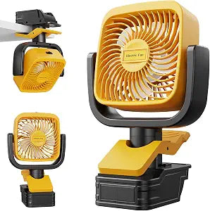 Battery Powered Fan for Dewalt 20V Max Battery,Jobsite Clip Fan (Tool Only)