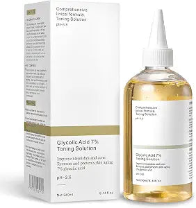 7% Glycolic Acid Exfoliating Toner, Gentle Exfoliating Toner, Smooth Skin, Restores Skin Vitality and Refreshing, Hydrating Formula, Pore Minimizer-240ml/8.44 fl.oz.