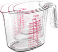 3-Piece Clear Nesting Liquid Measuring Cups with Spouts, 1, 2 and 4 Cup