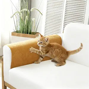 STACYPIK Mustard Yellow Arm Covers for Dogs, 100% Waterproof Anti-Scratch Cat Full Furniture Protector, Non Slip Stain Resistant Sofa Cover for Living Rooms, Pet-Friendly Sofa Slipcover-35.4X35.4IN
