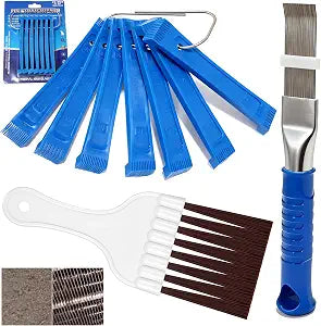 9 Pcs AC Fin Comb Straightener & Coil Cleaner Brush Kit