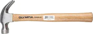 Olympia Tools Claw Hammer, 60-014, 8 Ounce,Silver