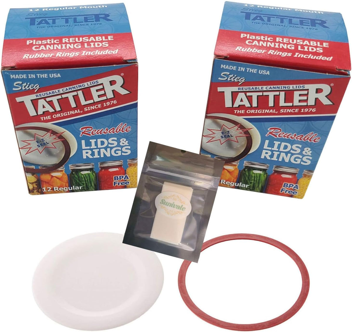 Regular Mouth Reusable Canning Lids Kit, 24 Pack