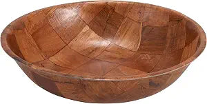 Winco 12" Wood Salad Bowl, Wooden