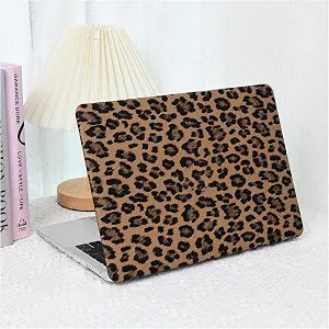 for MacBook Air 13 inch Case 2022-2018 M1,Leopard Brown