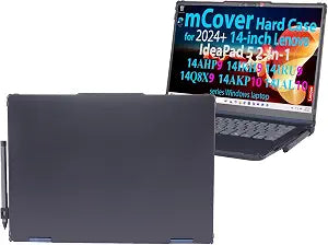 mCover case ONLY Compatible for 2024+ 14-inch Lenovo IdeaPad 5 2-in-1 14IAL10 / 14AKP10 / 14AHP9 / 14IRU9 / 14IRH9 / 14Q8X9 Series Windows Notebook PC(NOT Fitting Any Other Models)- Black