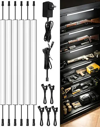 ASOKO Door Activated Gun Safe Light Kit, 6-Bar 6000K