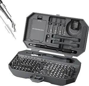 JAKEMY 164 in 1 Precision Screwdriver Set, Laptop Screwdriver Kit, Professional Computer Screwdriver Repair Tools with T5 T6 Torx Screwdriver Bit for MacBook, iPhone, PC, RC, PS5, Watch, Xbox, DIY