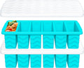 1/2 Cup Silicone Freezer Molds with Lids, 2-Pack Silicone Freezer Trays