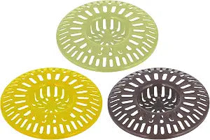 Tub Sink Cover for Kitchen Shower Bathroom Drain Trap - Pack of 3 - Bathtub Screen Protector Hair Catcher