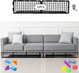 12Pcs Under Couch Blockers for Pets Adjustable Plastic Under Bed Blocker
