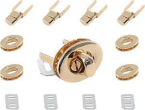 5Pcs Gold Turn Locks Clasp, Oval 5/8 Inch Twist Lock