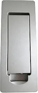 Dontay Pocket Door Pull Handle Ultra-Thin & Wide Recessed Hardware - Rectangle Flush Mount Hidden Finger Pull for Sliding Doors, Fits Most Thin Cabinets & Drawers (1, Silver Gray)