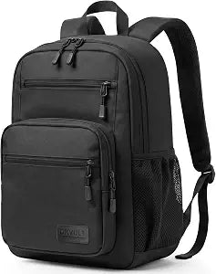 Black Backpack for Men, School Backpack for Teen Boys, Lightweight Back Pack Fits 15.6 laptop,Bookbag with Multiple Pockets, Ideal for Middle High School, College, Work, Travel