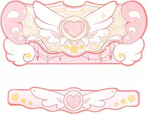 GeekShare Kawaii Mouse Pad Wrist Rest Support Set - Non-Slip Rubber Base Desk Mat and Memory Foam Wrist Rest for Keyboard and Mouse,Perfect for Gaming,or Home Office Work - Star Wings Series