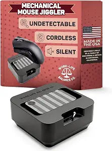 Mechanical Mouse Jiggler, No USB, Cordless, Silent Undetectable Mouse Mover