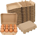 Egg Cartons 12 Count, 50 Pack Cardboard Egg Cartons Cheap Bulk, Reusable Paper Egg Holder for Supermarkets Kitchen