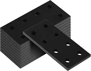 10 Pcs Flat Joining Plates for 2020 2040 T-Slot Aluminum Profile,Black