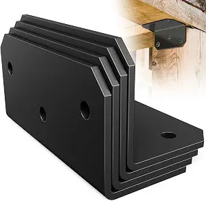 4"x2" Steel Corner Braces, L Brackets for Wood Furniture