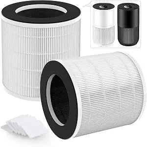 2-Pack H7126 Replacement Filter Compatible with GoveeLife H7126 Mini Air Purifier, 3-in-1 High-Efficiency Filtration System, with Aromatherapy Tablets