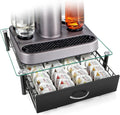 Cocktail Beverage Storage Drawer for Bartesian Capsules, Cocktail Pod Holder Organizer for Bartesian Cocktail Machine Compatible with BEV by Black & Decker Cocktail Machine, Holds Up to 36 Capsules